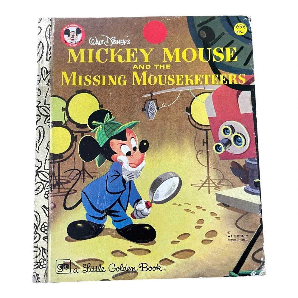 Walt Disney's Mickey Mouse & The Missing Mouseketeers Little Golden Book 1979
